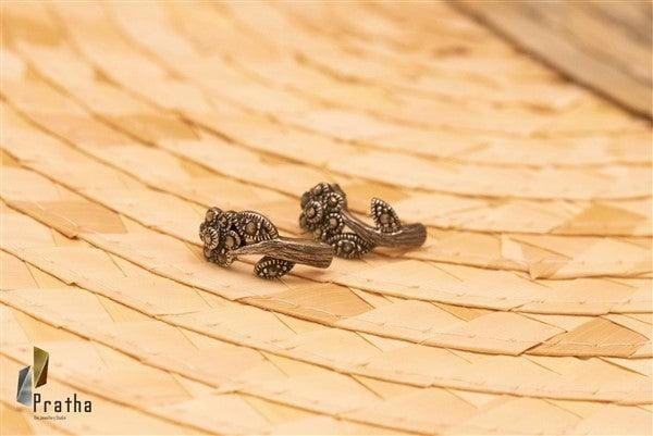 Marcasite Flower Studds-2