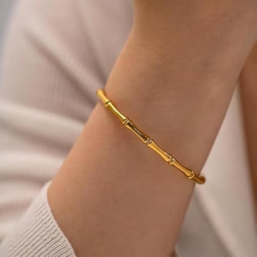 Bamboo Cuff Bangle Bracelet-1